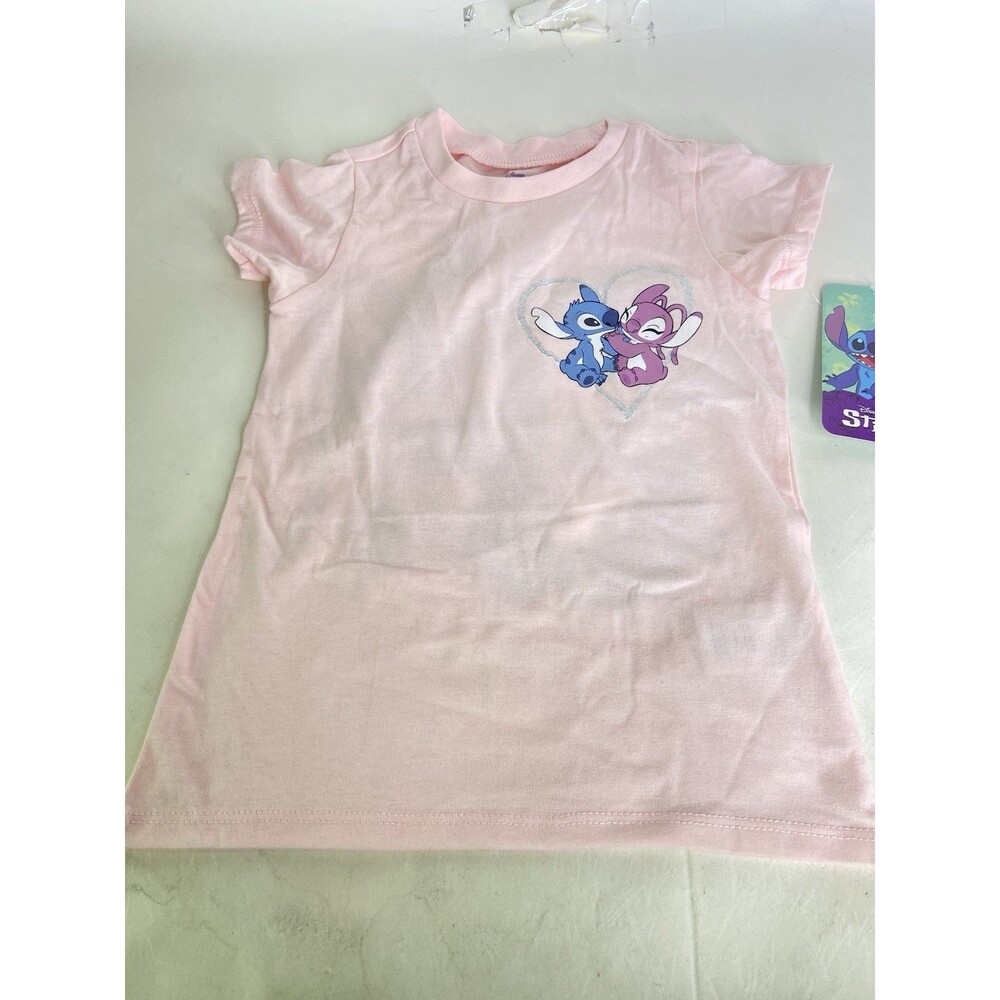 Disney Lilo and Stitch Angel Short Sleeve Tee T-Shirt Top Girls Size 5